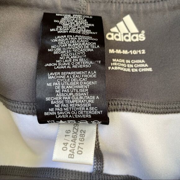 Adidas Girls Granite & Blue Floral Player Incredibly Soft Leggings Medium 10/12 - Picture 9 of 9